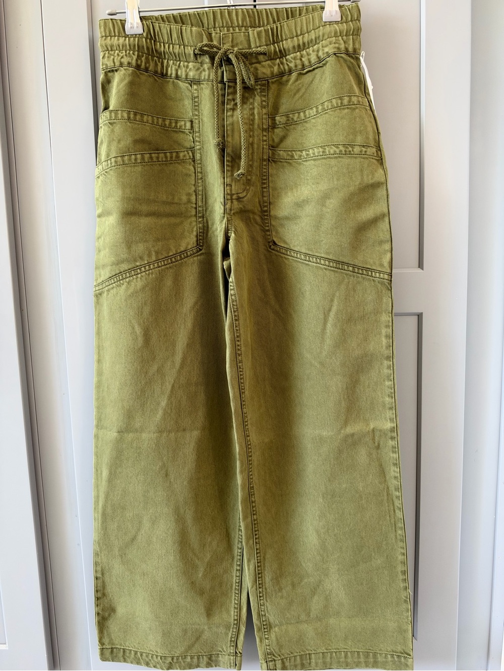 YOUNG FABULOUS & BROKE Olive Green Drawstring Waist Relaxed Fit Pants